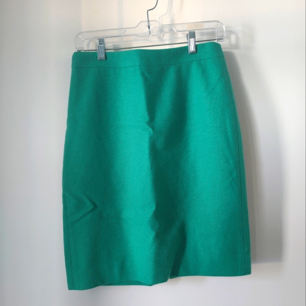 J. Crew seagrass green pencil skirt, knee-length - Size 2